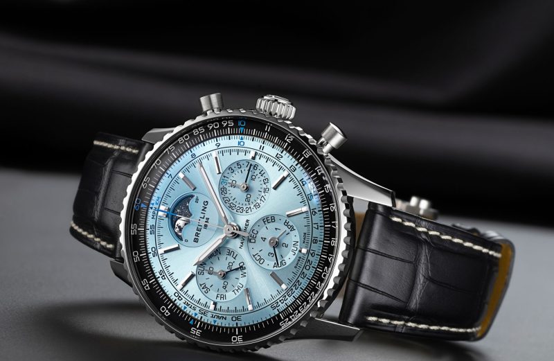 UK Luxury Replica Breitling Releases Navitimer B19 Perpetual Calendar Chronograph With Stunning Ice-Blue Dial